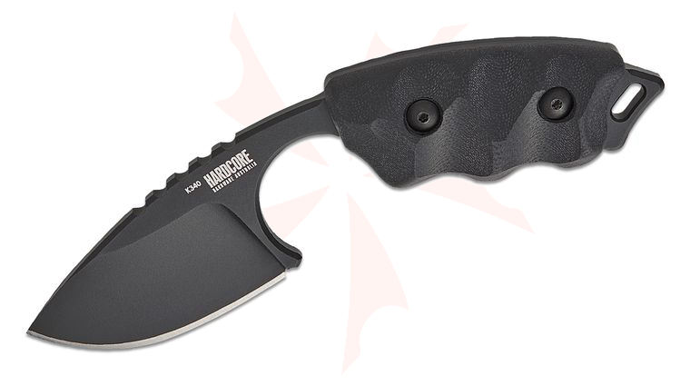 Hardcore Hardware LFK-03 Gen-2 Little Field Fixed Blade Knife 2.75 inch K340 Black Teflon Drop Point Blade, G10 Handles, Kydex Sheath