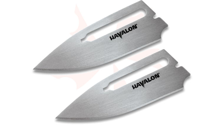 Havalon Replacement Drop Point Blades for REDI-Lock Folding Knives, Plain Edge, Two-Pack