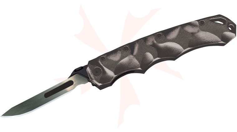 Havalon Piranta The Black Stag, #60A Replaceable Blades, Black Zytel Handles