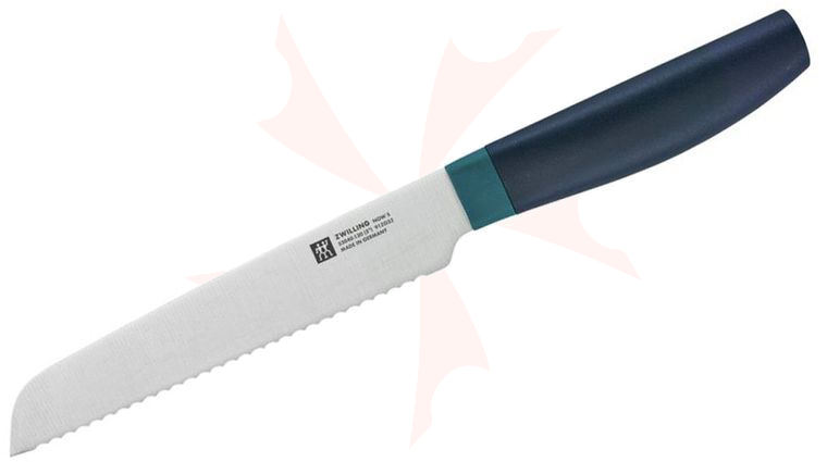 Zwilling J.A. Henckels NOW-S 5 inch Serrated Utility Knife, Blue Polypropylene Handle