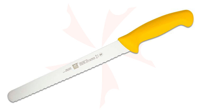 Zwilling J.A. Henckels TWIN Master 10 inch Serrated Slicing Bread Knife, Yellow Zytel Handle