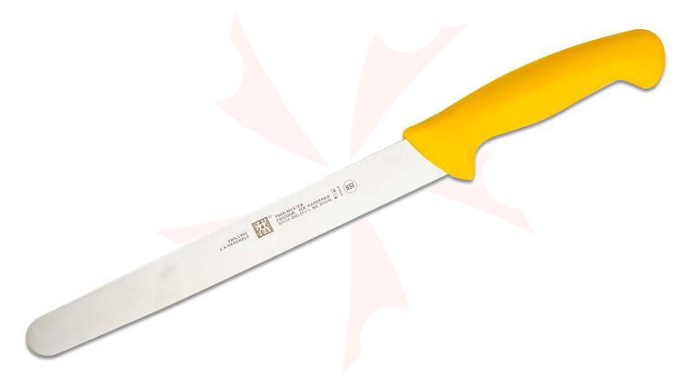 Zwilling J.A. Henckels TWIN Master 10 inch Plain Slicing Knife, Yellow Zytel Handle