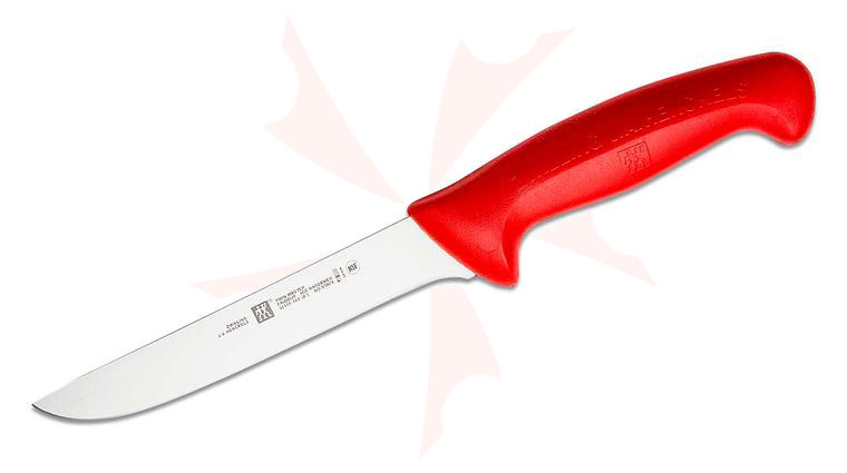 Zwilling J.A. Henckels TWIN Master 6 inch Wide Boning Knife, Red Zytel Handle