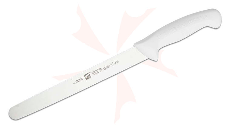 Zwilling J.A. Henckels TWIN Master 10 inch Plain Slicing Knife, White Zytel Handle