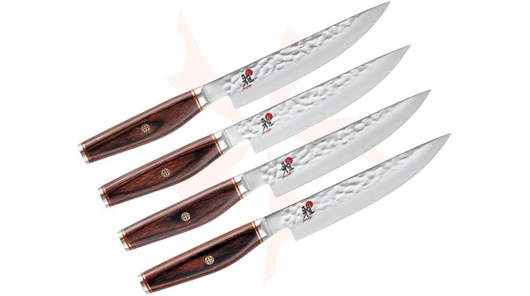 Zwilling J.A. Henckels Miyabi Kaizen Artisan 4 Piece Steak Knife Set, Pakkawood Handle