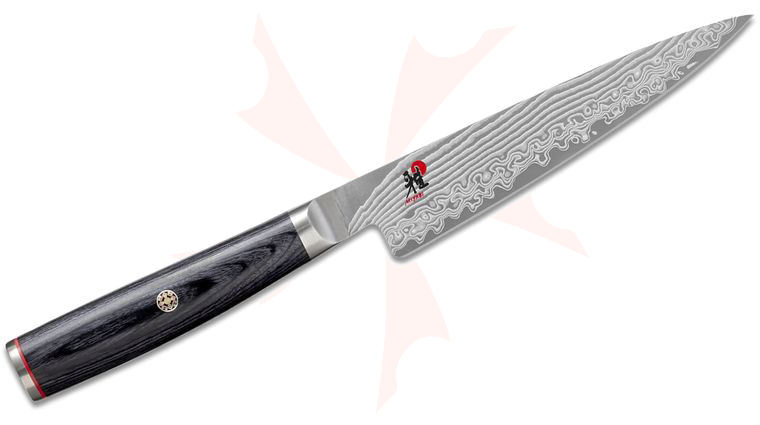 Zwilling J.A. Henckels Miyabi Kaizen II Damascus Shotoh (Utility Knife), 4.5 inch Blade, Pakkawood Handle