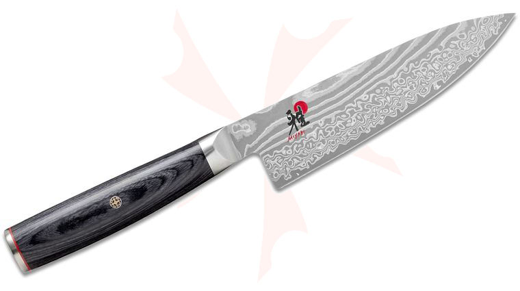 Zwilling J.A. Henckels Miyabi Kaizen II Damascus Gyutoh (Chef's Knife), 6 inch Blade, Pakkawood Handle