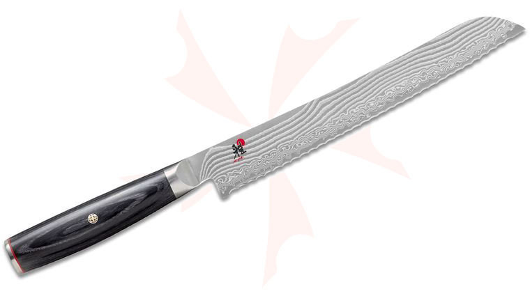 Zwilling J.A. Henckels Miyabi Kaizen II Damascus Bread Knife, 9.5 inch Blade, Pakkawood Handle