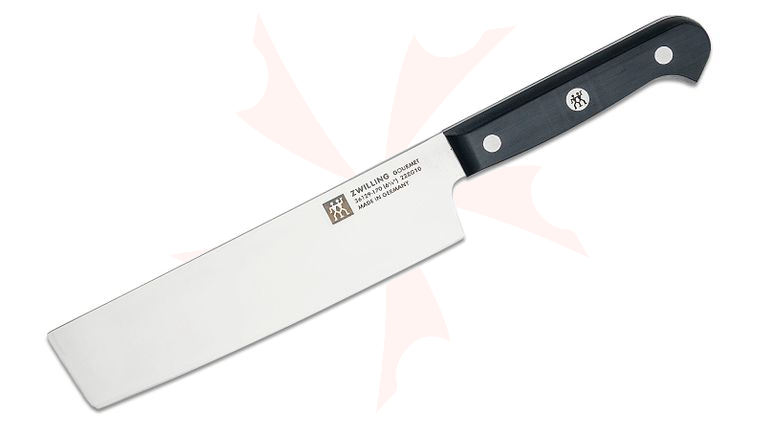Zwilling J.A. Henckels Gourmet 6.5 inch Nakiri Knife, Black POM Handles