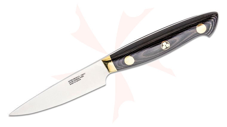 Zwilling J.A. Henckels Bob Kramer Carbon 2.0 3.5 inch Paring Knife, Brown/Black Micarta Handle with Mosaic Pin