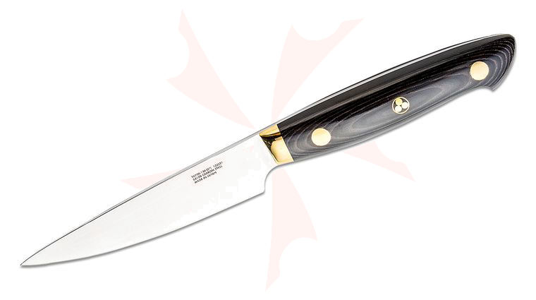 Zwilling J.A. Henckels Bob Kramer Carbon 2.0 5 inch Utility Knife, Brown/Black Micarta Handle with Mosaic Pin