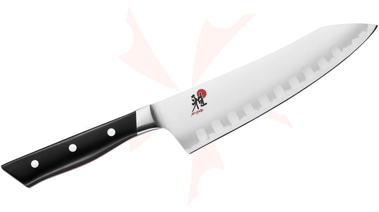 Zwilling J.A. Henckels Miyabi 400FC Evolution 7 inch Rocking Hollow Edge Santoku Knife