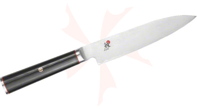 Zwilling J.A. Henckels Miyabi Kaizen 6 inch Chutoh / Utility Knife, VG10 (CMV60) Damascus Blade, Micarta Handle