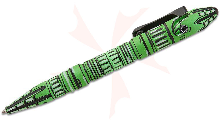 Heretic Knives Thoth Modular Pen, Toxic Green Cel Shade Titanium with Titanium Barrel Extension