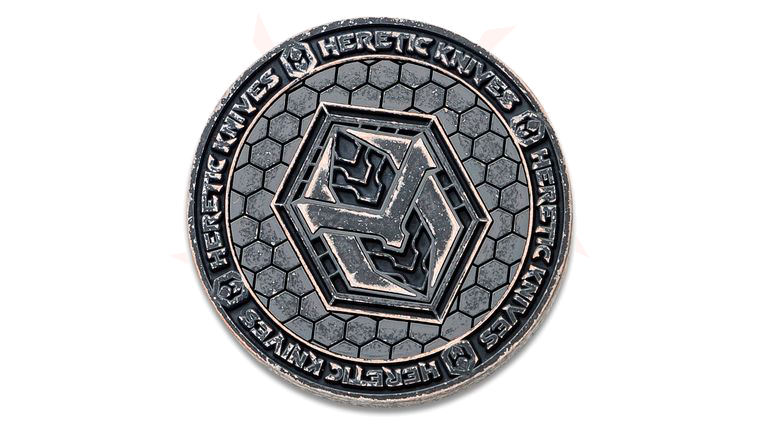 Heretic Knives Pariah Battle Black Challenge Coin