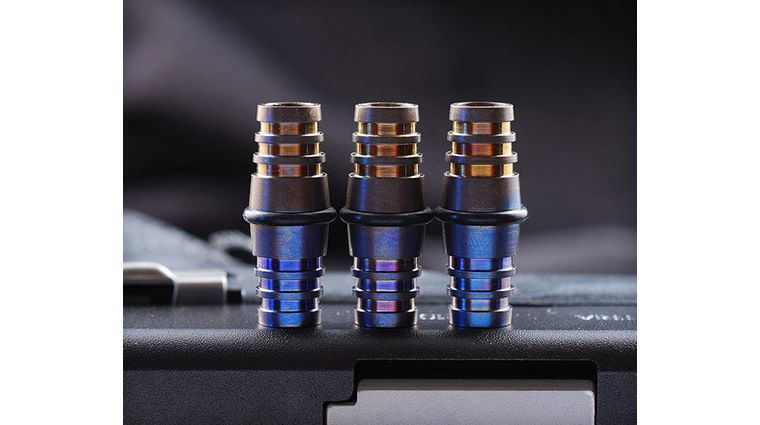 Rick Hinderer Knives 2 Tone Titanium Alpha Bead