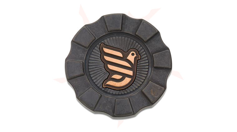 HiTex Gear Scoopy Loops Pigeon Club TRD Titanium Poker Chip with Copper Inlay