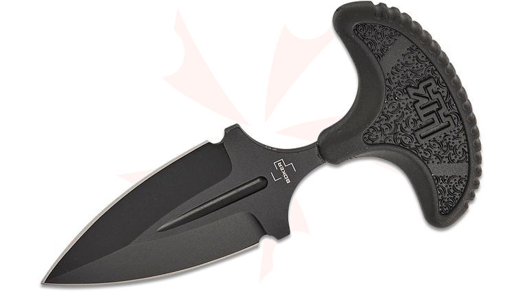HK Knives by Boker FX02 Push Dagger 2.48 inch D2 Black Blade, Black FRN Handle, Kydex Sheath