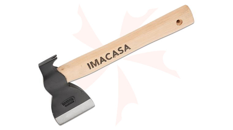 Imacasa Carpenter Axe with Nail Puller, 12.44 inch Overall, Wooden Handle, No Sheath (11466)