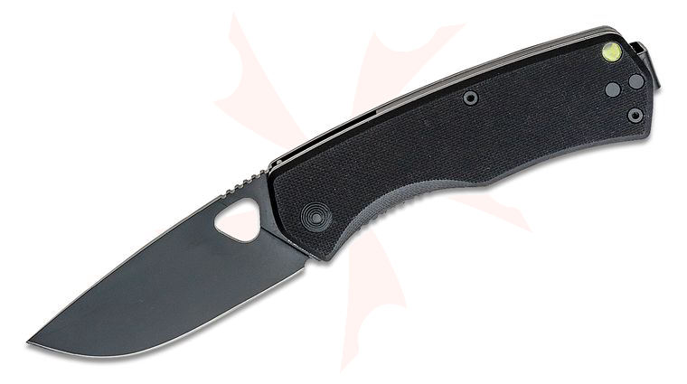 The James Brand Folsom Liner Lock Folding Knife 2.75 inch VG-10 Black Plain Blade, Black G10 Handles