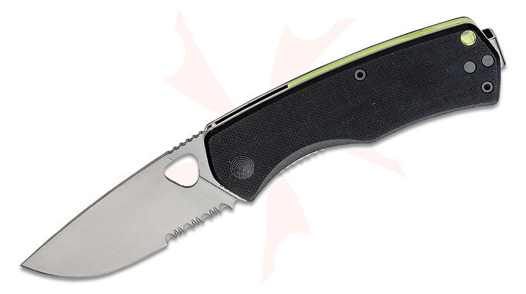 The James Brand Folsom Liner Lock Folding Knife 2.75 inch VG-10 Satin Combo Blade, Black G10 Handles