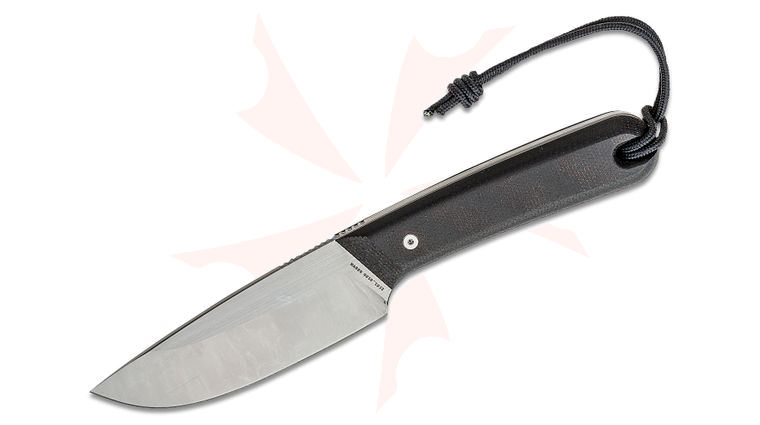 The James Brand Hell Gap Fixed Blade Knife 3.8 inch CPM-S35VN Plain Blade, Black Micarta Handles, Kydex Sheath