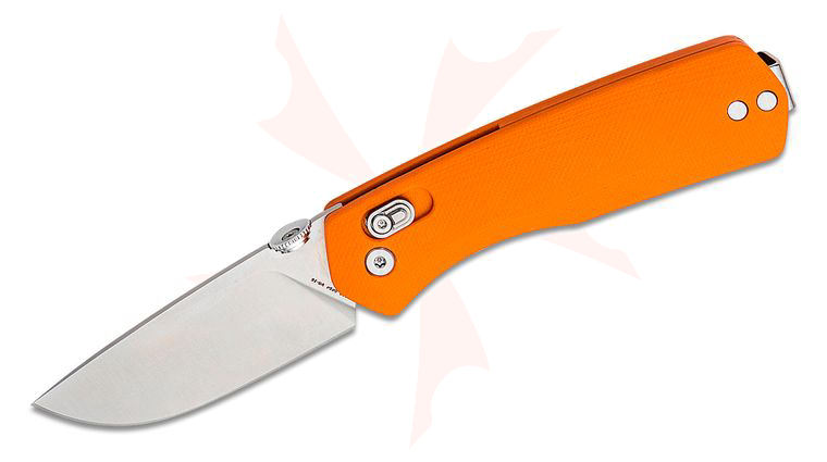 The James Brand Carter Folding Knife 2.75 inch VG-10 Plain Blade, Orange G10 Handles