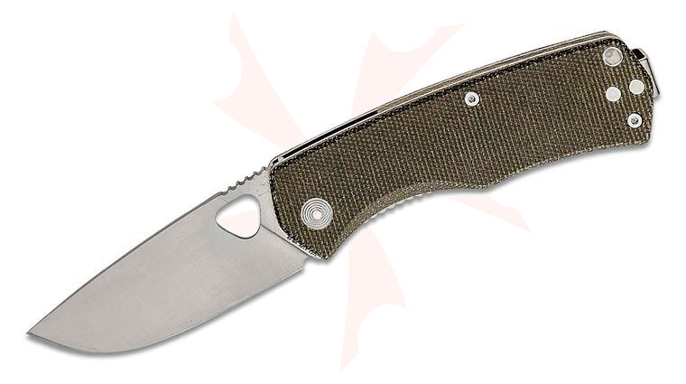 The James Brand Folsom Liner Lock Folding Knife 2.75 inch VG-10 Plain Blade, OD Green Micarta Handles