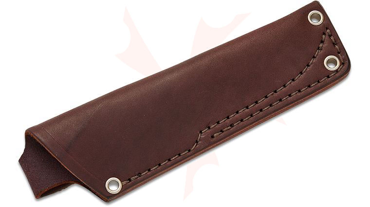 JRE Industries Bushcraft Model E Leather Sheath, 7.875 inch Overall, No Fire Steel Loop, Dark Brown
