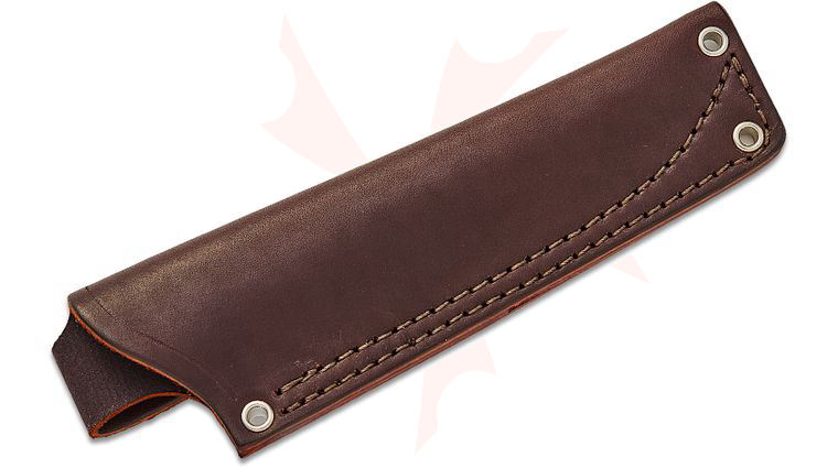 JRE Industries Bushcraft Model K Leather Sheath, 9.125 inch Overall, No Fire Steel Loop, Dark Brown