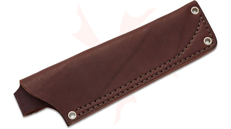 JRE Industries Bushcraft Model Q Leather Sheath, 9.25 inch Overall, No Fire Steel Loop, Dark Brown