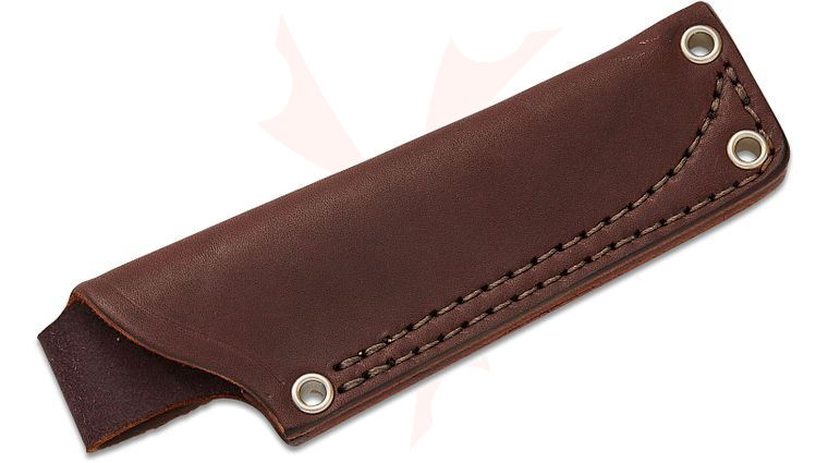 JRE Industries Bushcraft Model V Leather Sheath, 6.75 inch Overall, No Fire Steel Loop, Dark Brown