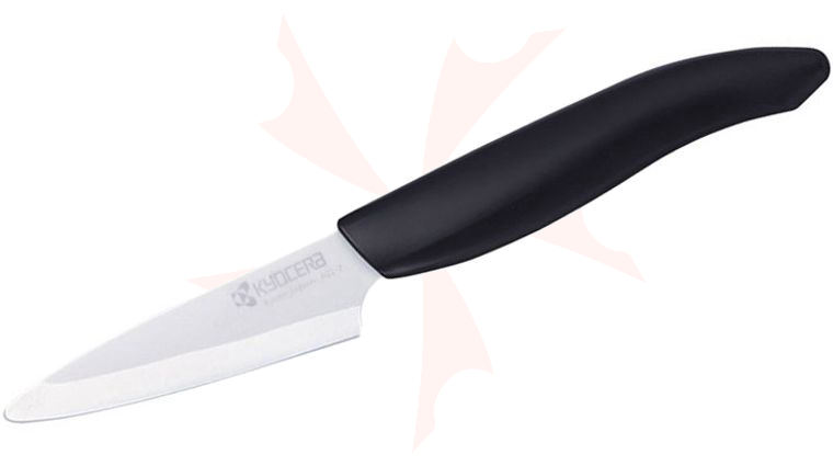 Kyocera Advanced Ceramics Revolution Paring Knife 3 inch White Blade, Black Handle