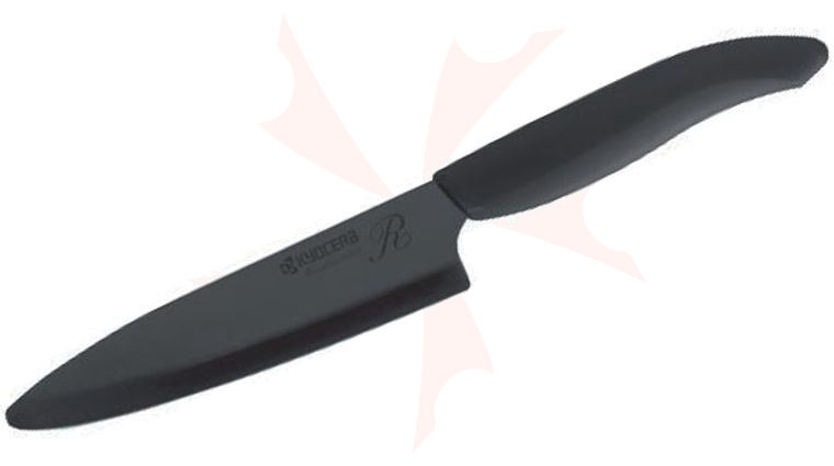 Kyocera Advanced Ceramics Revolution Slicing Knife 5 inch Black Blade, Black Handle