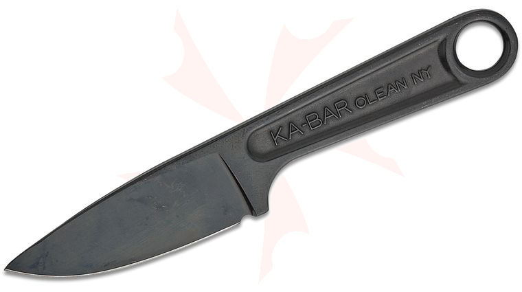 KA-BAR 1119BK Forged Blackout Wrench Knife Fixed 3 inch Blade, Black Oxide, One-Piece Construction, Hard Plastic Sheath