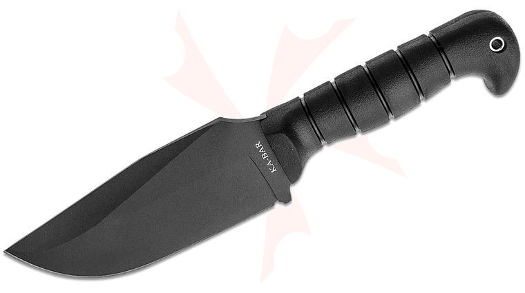 KA-BAR 1278 Heavy Duty Warthog 6-3/4 inch Plain Blade, Zytel Handles, Plastic/Cordura Sheath