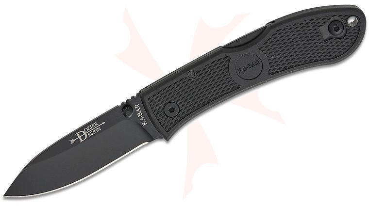 KA-BAR 4062S35 Dozier Folding Hunter 3 inch S35VN Black Plain Blade, Black Textured Zytel Handles