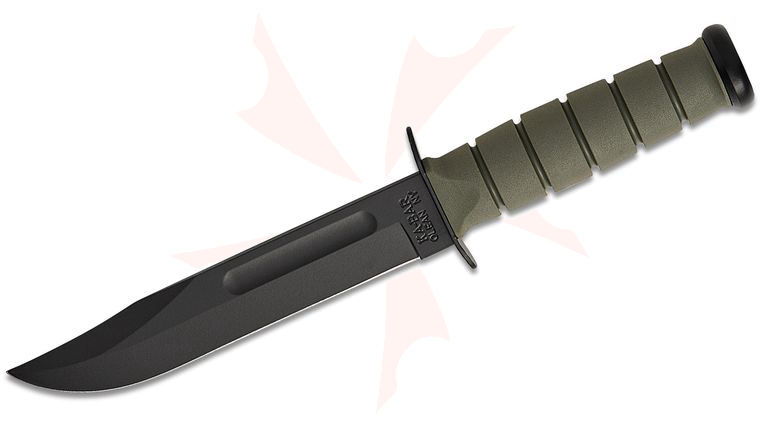 KA-BAR 5011 Foliage Green Fighting Knife 11.75 inch Overall Fixed Blade w/Kraton