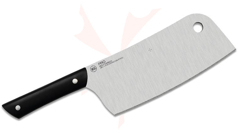 KAI PRO 7 inch Cleaver High Carbon Stainless Steel Blade, Black POM Handles