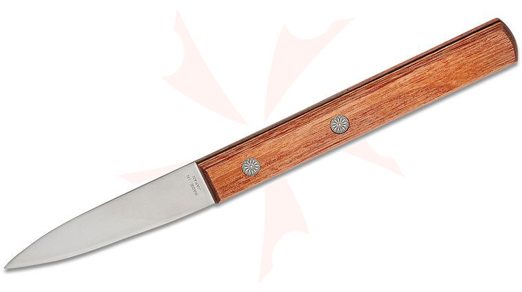 Kanetsune Paring Knife 2.63 inch High Carbon Stainless Steel Blade, Wood Handles