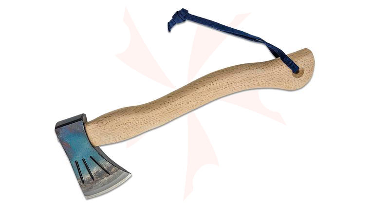 Kanetsune Danro Axe 14.25 inch Overall, Oak Handle, Leather Sheath