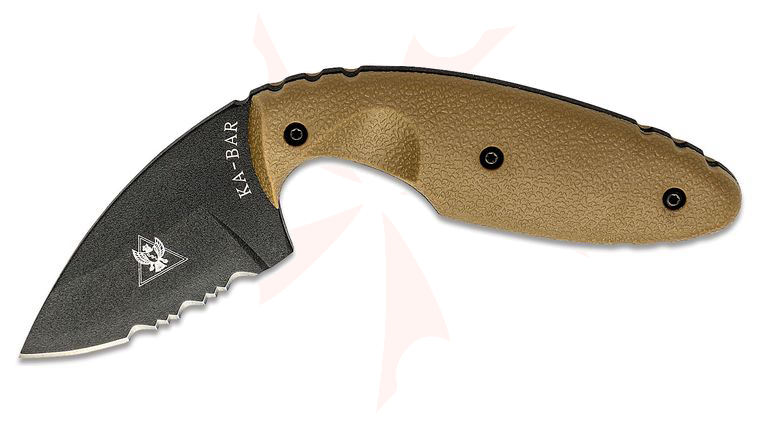 KA-BAR 1477CB TDI Law Enforcement Knife Coyote Brown 2.31 inch Combo Blade