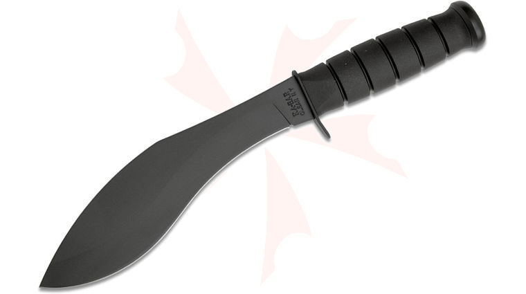 KA-BAR 1280 Combat Kukri Fixed 8.5 inch Blade, Black Kraton G Handle, Polyester Sheath