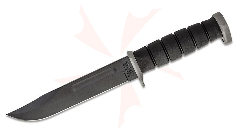 KA-BAR 1292 D2 Extreme Fixed Blade Knife 7 inch Black Plain Blade, Kraton G Handle, Kydex Sheath