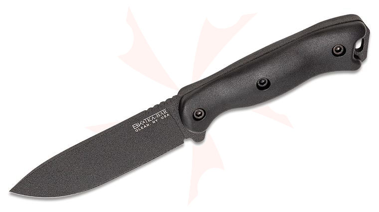 KA-BAR BK16 Short Becker Drop Point Fixed 4.375 inch Carbon Steel Blade, Zytel Handles, Cordura Sheath