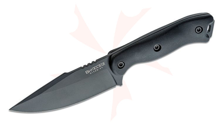 KA-BAR Becker BK18BK Short Harpoon Fixed Blade Knife 4.56 inch 1095 Black Harpoon Point, Black Zytel Handles, Polymer Sheath