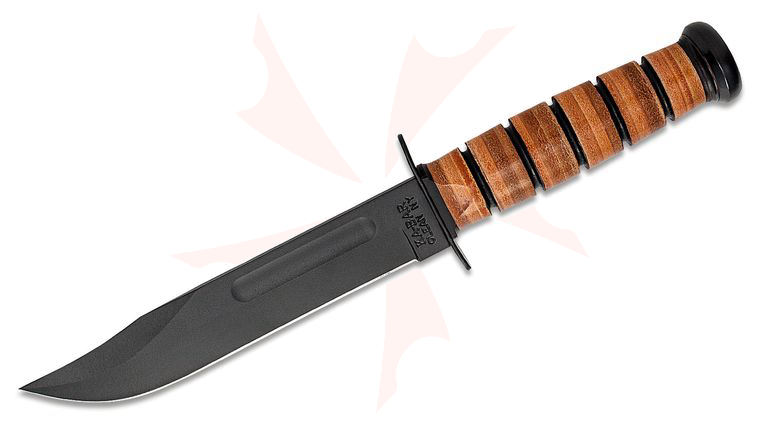 KA-BAR 5020 Full Size US Army Fighting Knife 7 inch Plain Blade, Kydex Sheath