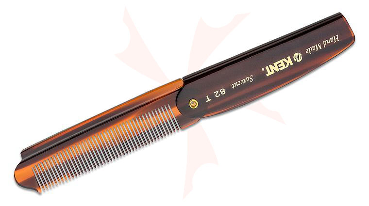 Kent Brushes 82T Handmade Men's Fine Toothed Folding Pocket Comb