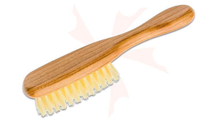 Kent Brushes BA10 Cherry Wood Super Soft Pure White Bristle Baby Hair Brush