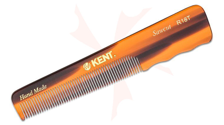 Kent Brushes R18T Handmade Fine Tooth Men's Pocket Hair Comb